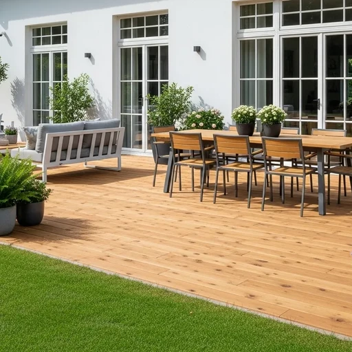 Доска террасная лиственница гладкая 45*90*5000, сорт SF (0,45м2)