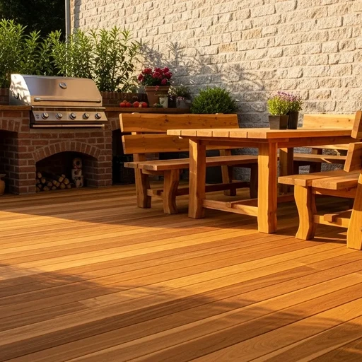 Доска террасная лиственница гладкая 45*90*5000, сорт SF (0,45м2)