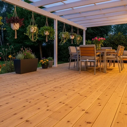 Доска террасная лиственница гладкая 45*90*5000, сорт SF (0,45м2)