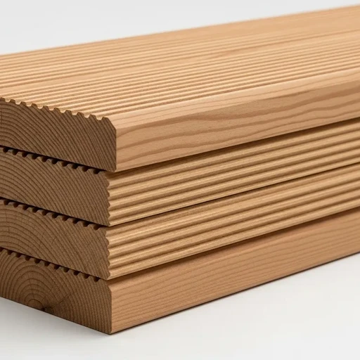 Доска террасная лиственница вельвет 34*120*5000, сорт Э (0,6м2)