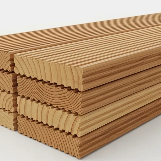 Доска террасная лиственница вельвет 45*90*4000, сорт SF (0,36м2)