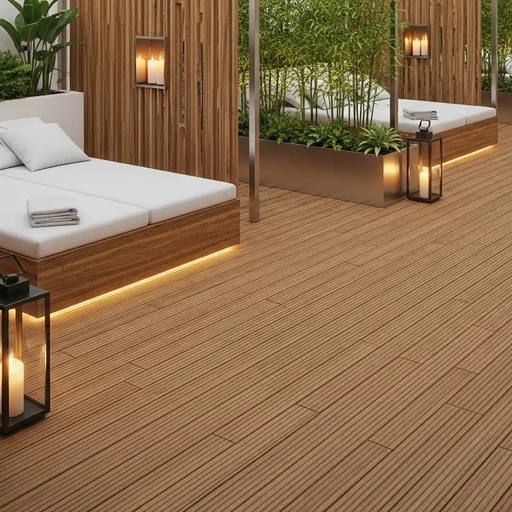 Доска террасная лиственница вельвет 45*90*4000, сорт SF (0,36м2)